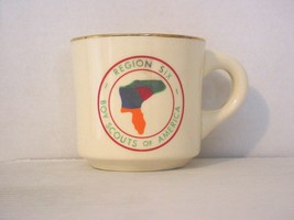 BSA 1970&#39;s Boy Scout Coffee Mug Cup Region Six Boy Scouts of America - £3.98 GBP