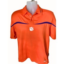 Nike Team Authentic Sphere Dry Polo Shirt Mens Small Orange Clemson Tiger Logo - £22.62 GBP