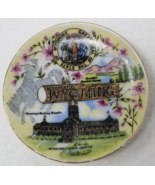 Wonderful Wyoming Plate Souvenir Bucking Bronco Capitol Great Seal 1950s - $12.30