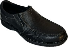 Clarks Sektor Men&#39;s Black Lte Leather SLIP-ON Shoes Sz 7, 4563192 - £55.81 GBP