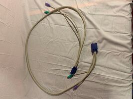 SPACE SHUTTLE MALE TO FEMALE ENDS VGA 6 FOOT PS/2 COMPUTER CABLE - $11.87