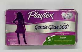 New In Box Playtex Gentle Glide 360 Super Fresh Scent - 4 Plastic Tampons - £2.31 GBP