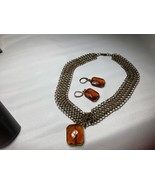 A Necklace and Earring Set Faux Topaz Boho - $24.75