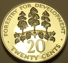 Rare Proof Jamaica 1978 20 Cents~Only 6,058 Minted~Forestry For Development~Fr/S - £5.59 GBP