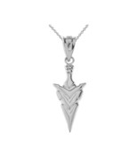 925 Sterling Silver Spear Point Arrowhead Pendant Necklace - $23.90+