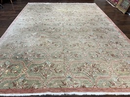 9x12 Oriental Rug Peshawar Chobi Oushak Carpet Handmade Light Green Floral Wool - £2,072.74 GBP