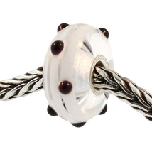 Authentic Trollbeads Glass 61305 Black Dot - £11.15 GBP