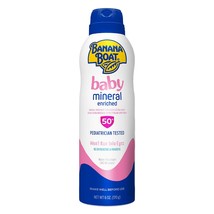 Banana Boat Baby Mineral Enriched Sunscreen- Won&#39;t Run Into Eyes- Broad Spectrum - £17.58 GBP