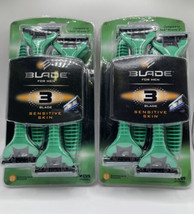 Lot Of  2 Blade for Men 3 Blade Razor Sensitive Skin Compared To Schick ... - $10.88