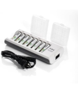 EBL 808 Rapid 8 Bay Smart AA AAA Battery Charger with 8Pcs 800Mah AAA Ni-Mh - $353.77 MXN