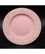 Vtg Pink Wedgwood Jasperware Metal Footed Cake Plate Bas-Relief Laurel W... - $49.99
