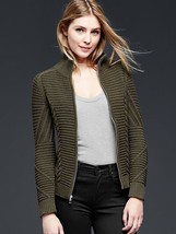Gap Mockneck cable knit jacket, green, size XL, NWT - £47.96 GBP