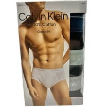 Calvin Klein Mens Briefs 2XL 3 Pack Cotton Classic Fit Black NIB - £27.78 GBP