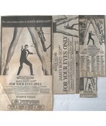 FOR YOUR EYES ONLY ~ Roger Moore, Vintage Movie Ads from 1981 ~ ADVERTIS... - $147.66 MXN