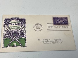 1939 US First Day Cover #855 Baseball Centennial Stamp Cooperstown, NY P... - £21.36 GBP