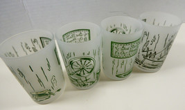 VTG Set of 4 Royal China Colonial Homestead Juice 6 oz Frosted Glass - £58.42 GBP
