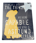 Thomas Edison Quote Word Art Capable Rustic Dog Star Ready to Hang 12 X 9 - $9.99