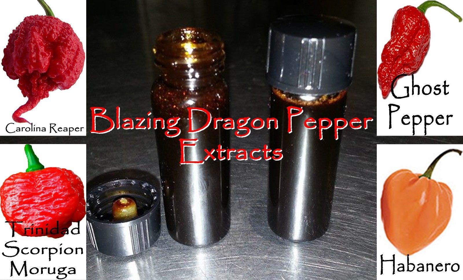 Organic Pepper Extract: Carolina Reaper/ Moruga Scorpion/ Ghost Pepper/ Habanero - $8.50 - $12.00