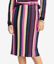 MSRP $99 Rachel Roy Dark Pink Stripe Metallic Pencil Skirt Pink Size XS ... - $222.51 MXN