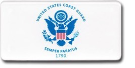 Coast Guard Rectangular Domed Sticker - £2.78 GBP
