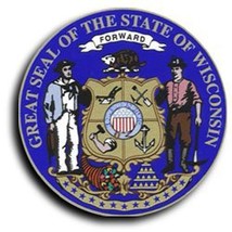 Wisconsin - 3.5&quot; State Seal - £2.15 GBP