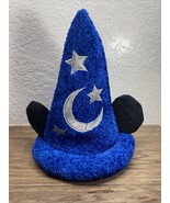Walt Disney World Mickey Mouse Sorcerer Wizard Fantasia Hat Blue Hallowe... - $275.45 MXN