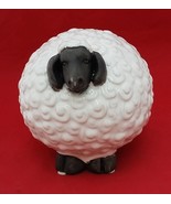 Sheep with black head White Bud Design Ceramic decorative 7” x 6 1/2&quot; - £13.15 GBP
