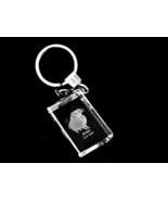 key chain silver color chain crystal engraved Aries zodiac free shipment - £7.77 GBP