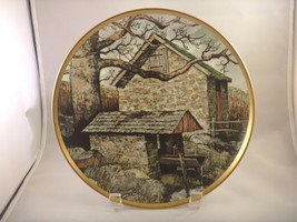 Vintage plate by Eric Sloane, The American Countryside, Spring house 24K... - $10.84