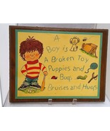 Vintage decoration for Boy’s room decoupage pluck A boy is A Broken Toy ... - £8.53 GBP