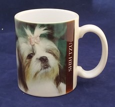 Shih tzu dogs  photo over ceramic mug Barbara Augello design 1994 XPRES ... - $6.79