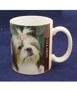 Shih tzu dogs  photo over ceramic mug Barbara Augello design 1994 XPRES ... - £5.30 GBP