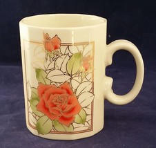 Otagiri  Pink Rose Soraunded By Gold Conture Paneled Mug Cup Japan Mint - £6.99 GBP