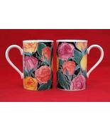 Roses stoneware 2 Mugs set by Michele Aubourg for Dunoon Scotland - £9.37 GBP