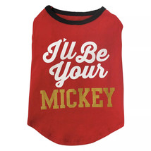 NEW Disney &quot;I&#39;ll Be Your Mickey&quot; pet dog tee ringer t-shirt red sz S or M - £7.04 GBP+