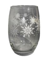 Royal Norfolk White Christmas Glitter Snowflake Stemless 15.5oz Rocks Wi... - $232.95 MXN