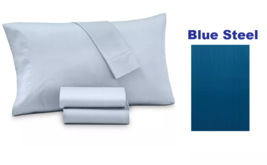 Charter Club Sleep Soft 300 TC Viscose Bamboo Sheet Set, King-  Blue - £33.67 GBP