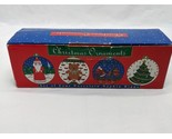 Christmas Ornaments Set Of Four Porcelain Napkin Rings Santa Clause - £31.57 GBP