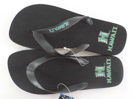Kam Kasuals Inc. Unisex University Of Hawaii Flip Flops Slippers Sz M Black Nwt - £3.97 GBP