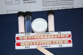 28 Quality Denture Teeth Denture Repair Kit  !  Free Shipping FDA Registered - £18.32 GBP