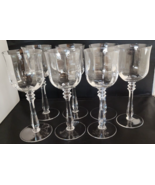 Mikasa Seville Water Goblets Heavy Rib Optic Set of 7 Vintage and Discon... - $140.25