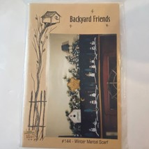 Backyard Friends 144 Winter Mantel Scarf Pattern 1999 Karen Lamp 56 x 18 - £6.15 GBP