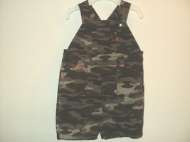 Carter&#39;s Overalls Boy&#39;s Infant Size 9 Months Camo Brown and Gray Camouflage - £8.16 GBP