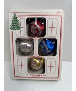 VINTAGE MULTICOLOR BALL ORNAMENTS PEACE NOEL Merry Christmas RAY OWENS - $18.00