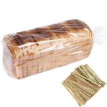 Bread Bags With Ties,100Pieces 18X4X8 Inches Reusable Plastic Bread Bags For Hom - £21.23 GBP