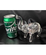 \Godinger Shannon Crystal Elephant Good Luck Trunk Up Handmade 6 in Long - $841.63 MXN