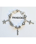 Crystal Love Cross Star - Authentic Pandora Bracelet w/rec - £114.02 GBP
