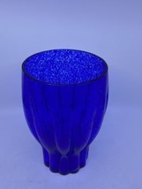 Kosta Boda Artist Collection G. Sahlin Signed Cobalt Blue Large Glass Vase 10&quot; - £118.69 GBP