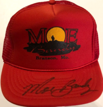 MOE BANDY Signed Branson Mo. Vintage 90s Rope Red Trucker Mesh Cap Hat One Size - £13.88 GBP