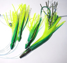 Daisy Chain Trolling Lure Chromed Hex Head Heavy Duty 7/0 Dbl Skirt Teasers L L - £11.00 GBP